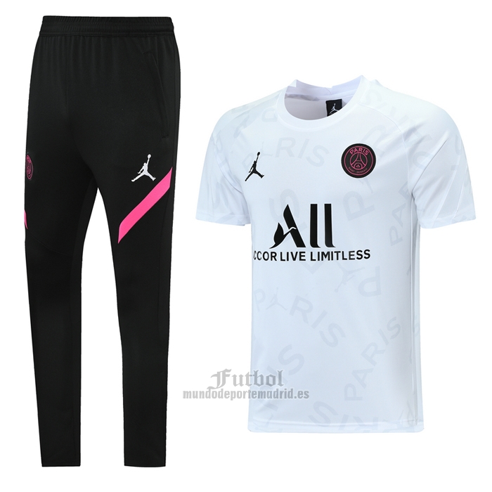 Chandal del Paris Saint-Germain Jordan Manga Corta 2021 Blanco